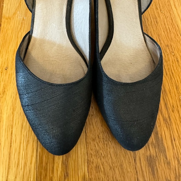 Eileen Fisher Black Leather Wedges size 6.5 - Picture 2 of 7